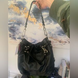 Coach Brooke Black Leather Purse